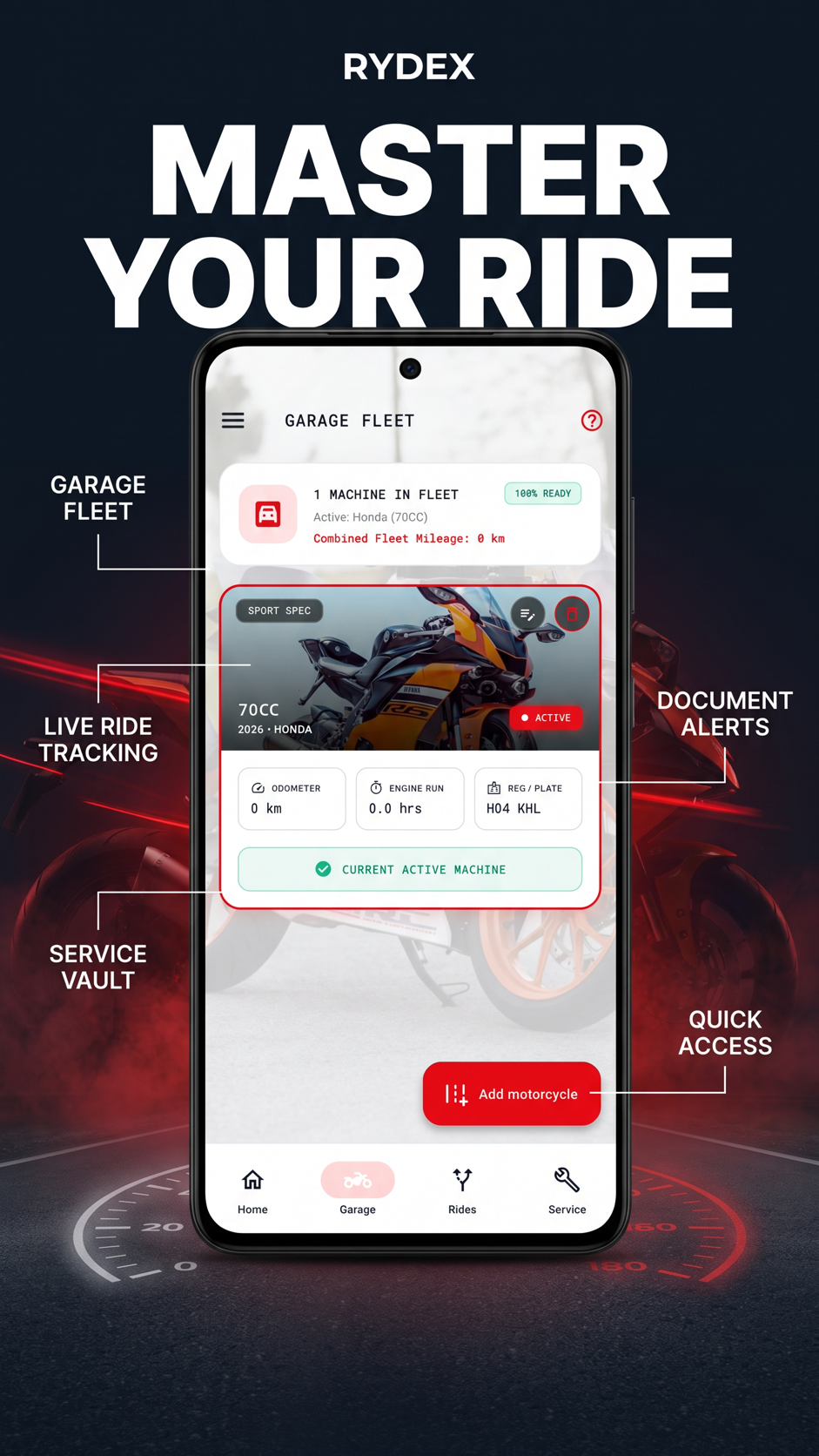 RYDEX Garage Fleet Interface