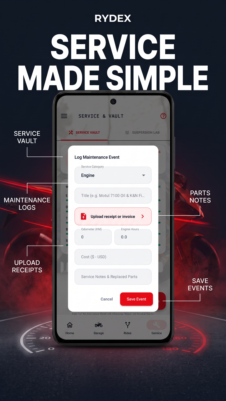 RYDEX Service & Maintenance Vault