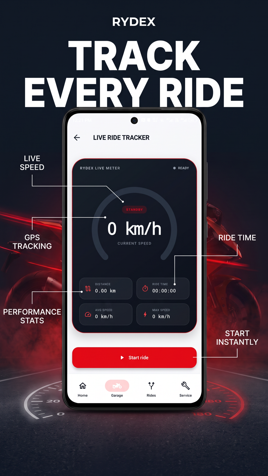 RYDEX Live Ride Tracker